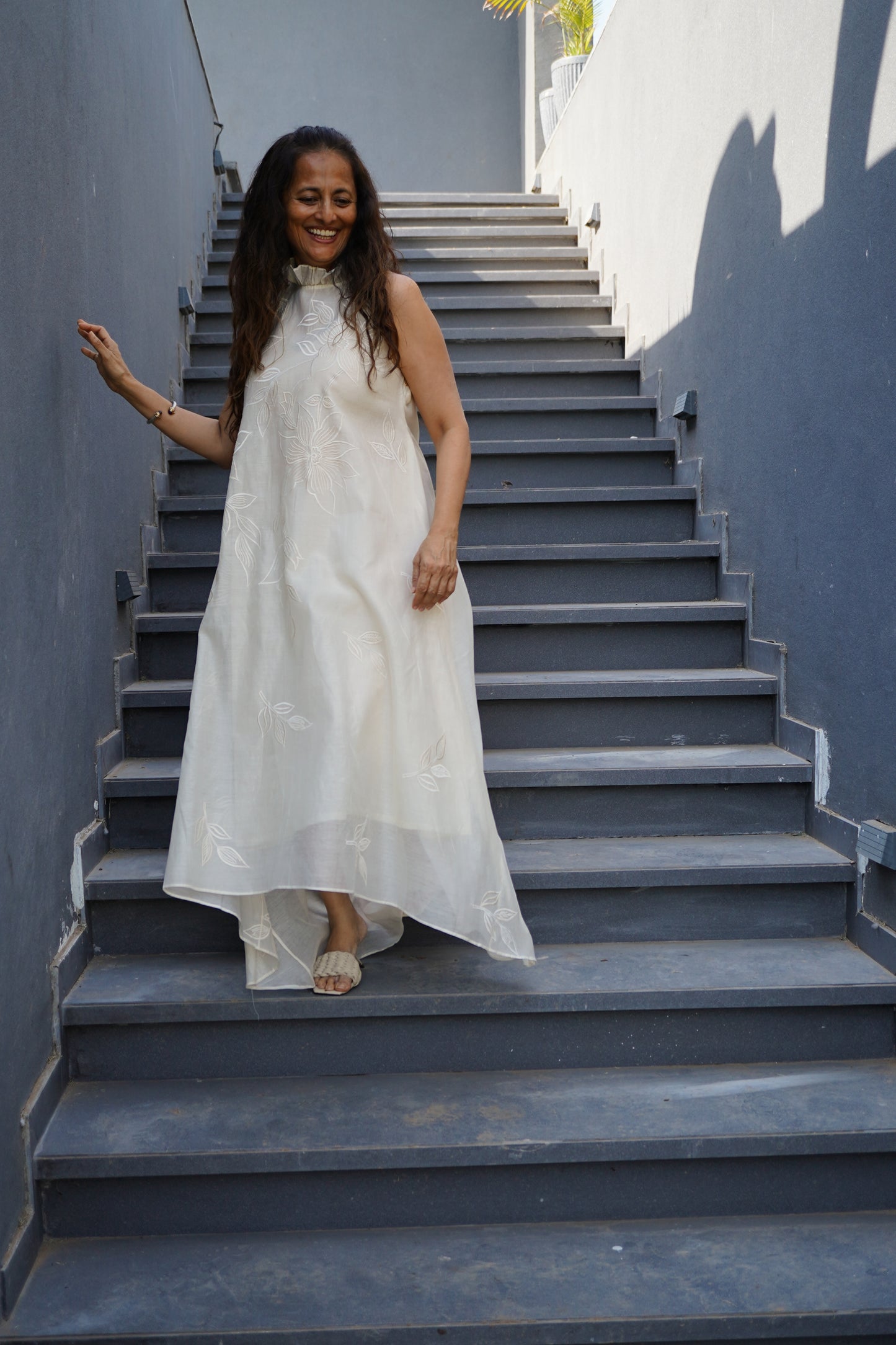 Chanderi Frill Dress