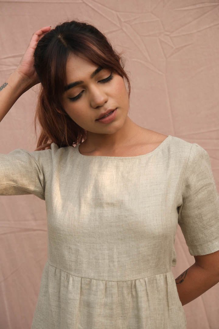 Hemp Backless Dress