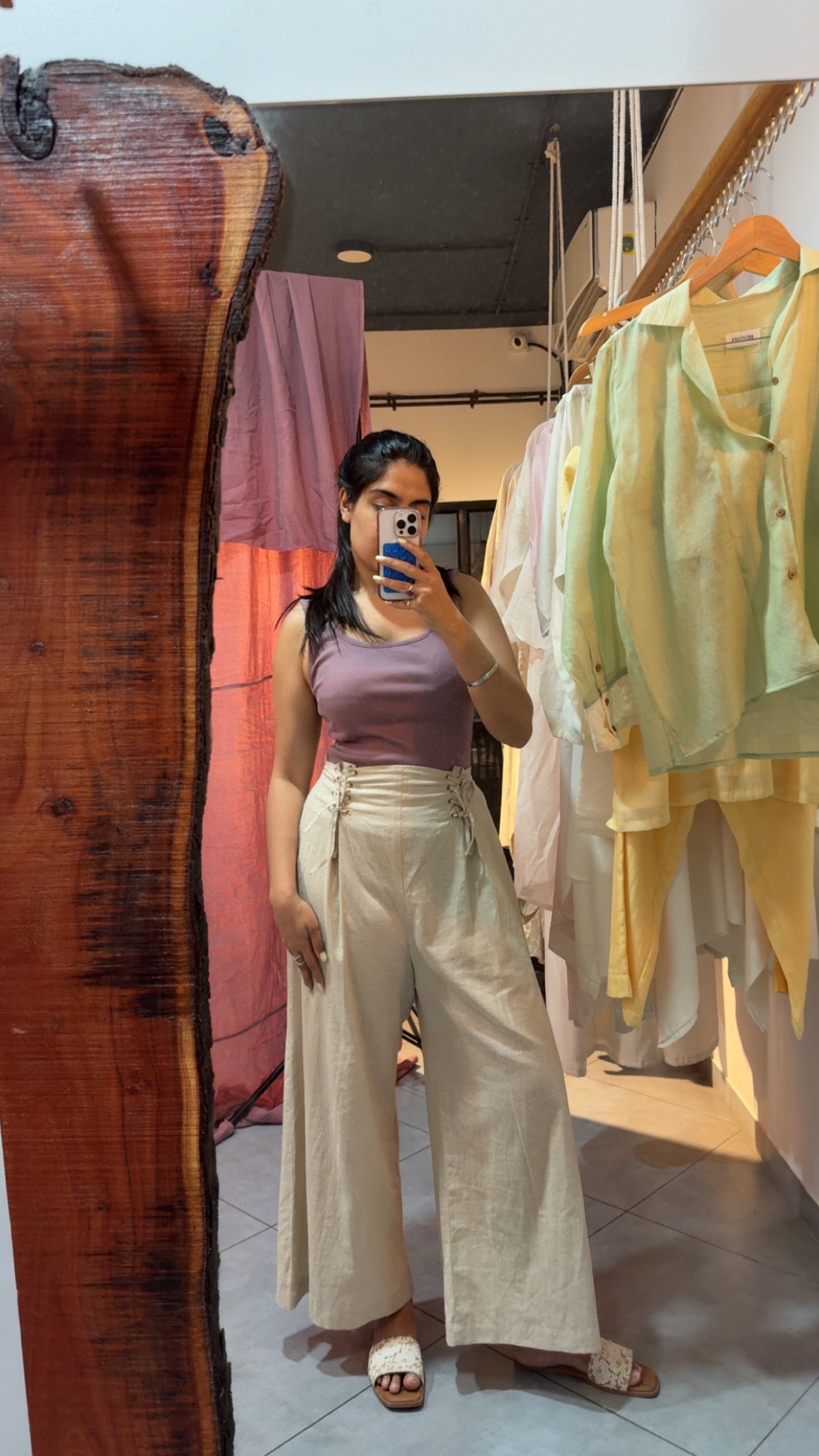 Hemp High Waisted Pleated Pants