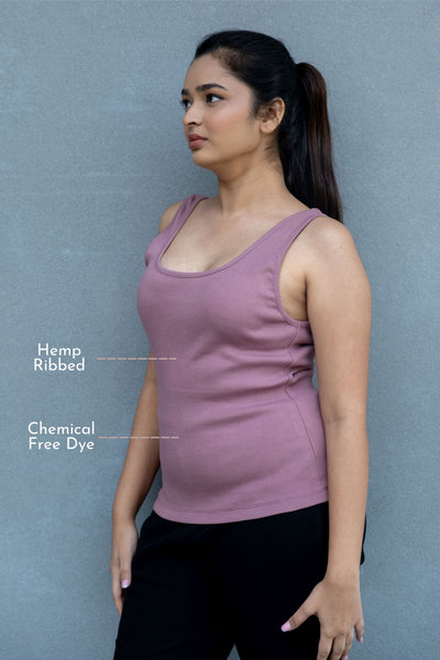 Ribbed Tank Top - Woodrose