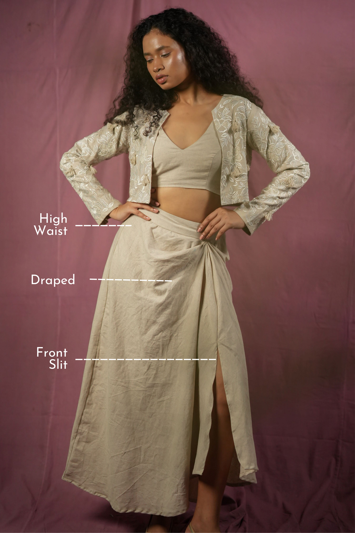 Hemp Draped Skirt