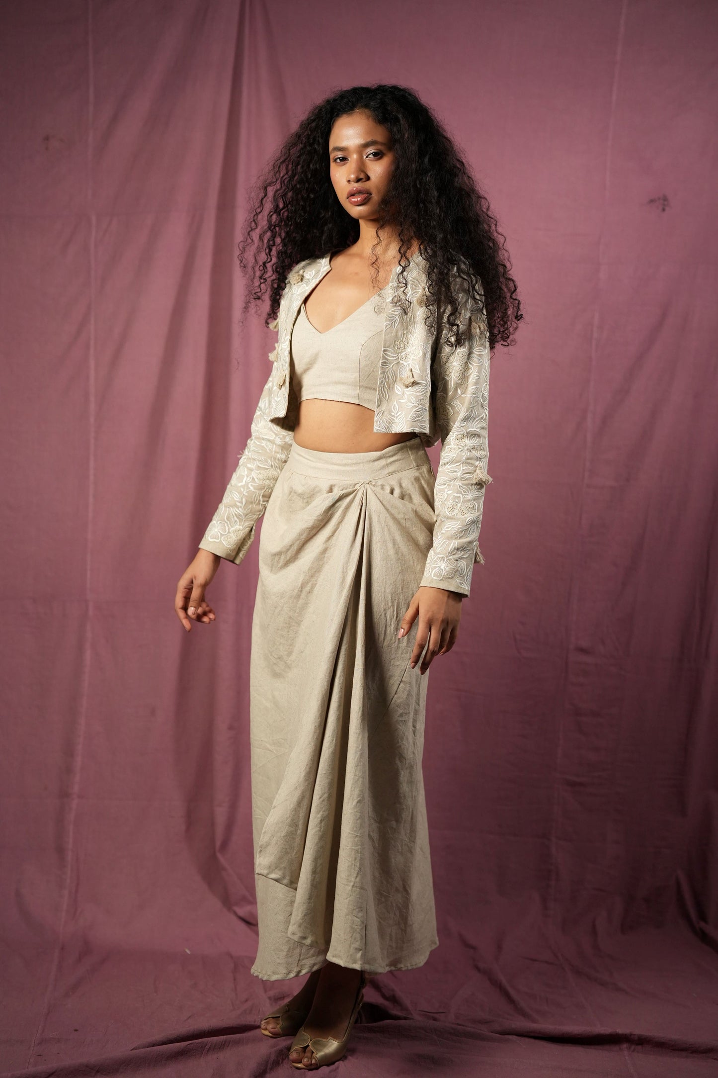 Hemp Draped Skirt