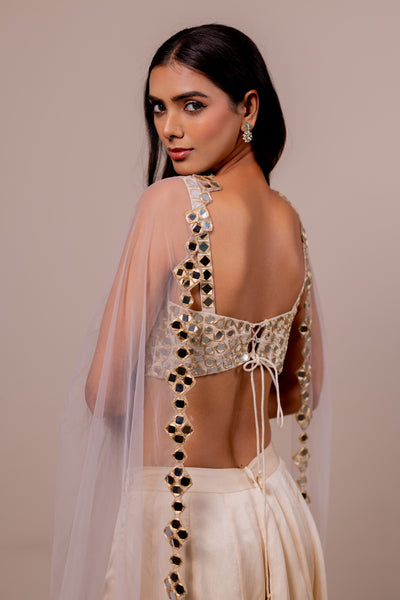 Aaina Rose Silk Lehenga Set