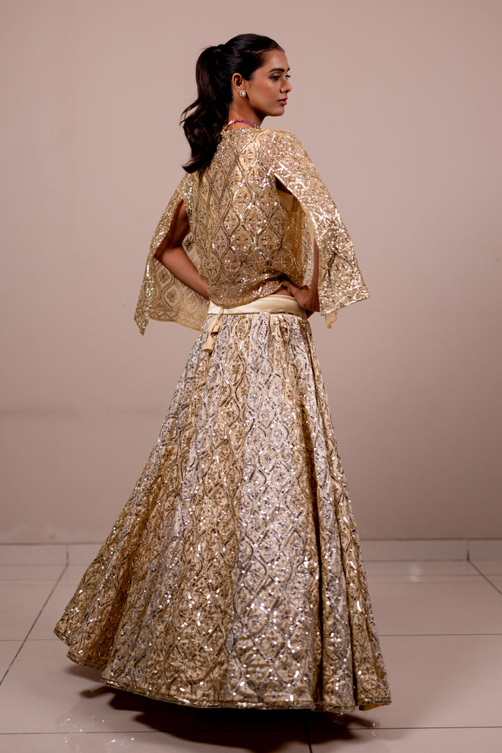 Aureya Embroidered Jacket and Lehenga Set