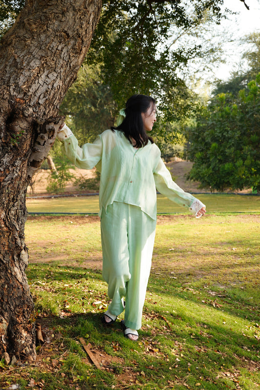 Chanderi Lace Co-ord Set
