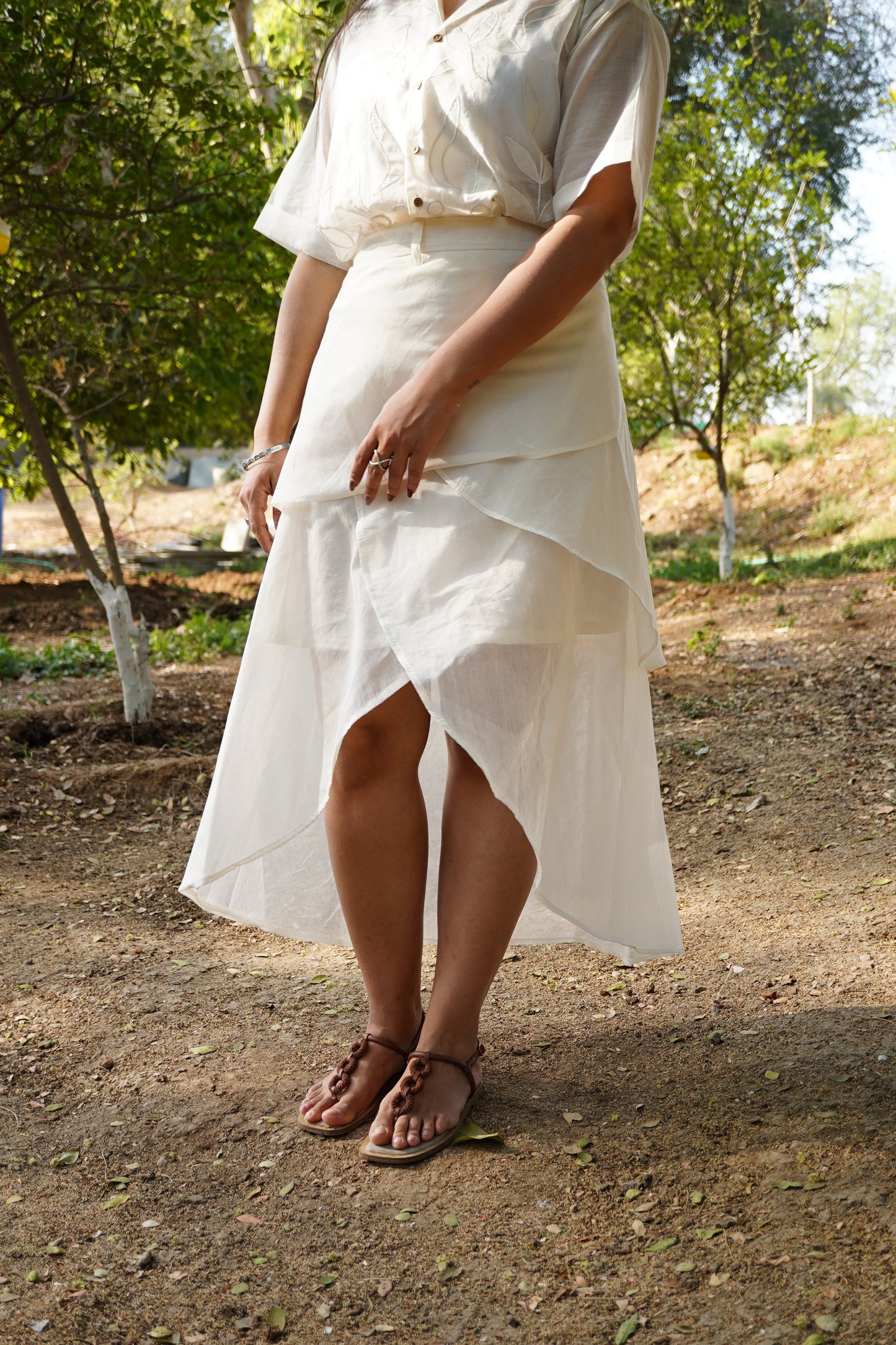 Chanderi Layered Skirt