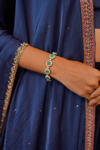 Velvet Blouse & Lehenga With Organza Dupatta