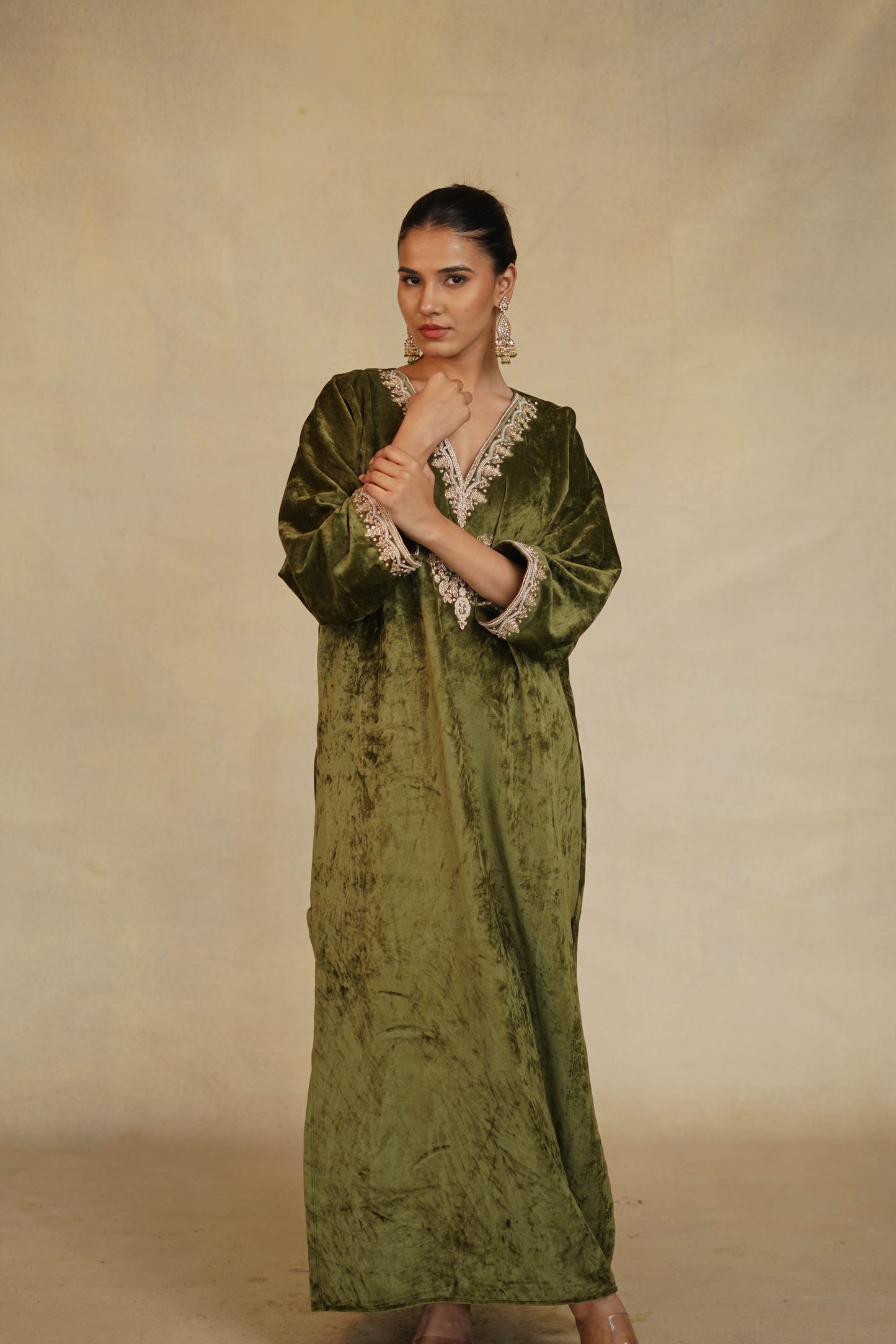 Velvet Embroidered Kaftan