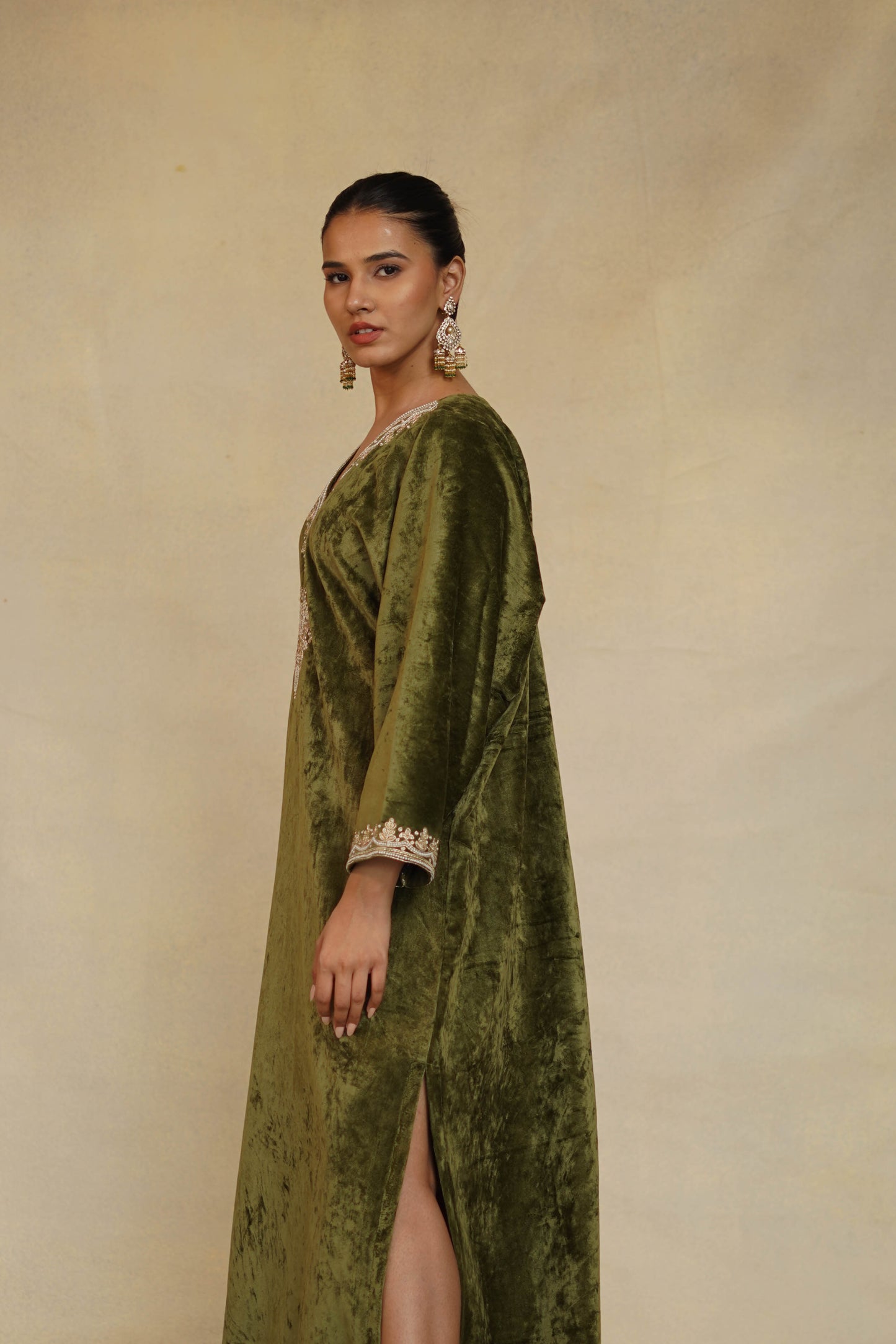 Velvet Embroidered Kaftan