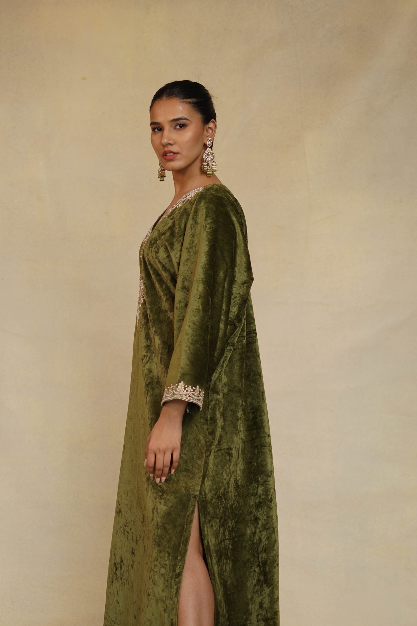Velvet Embroidered Kaftan