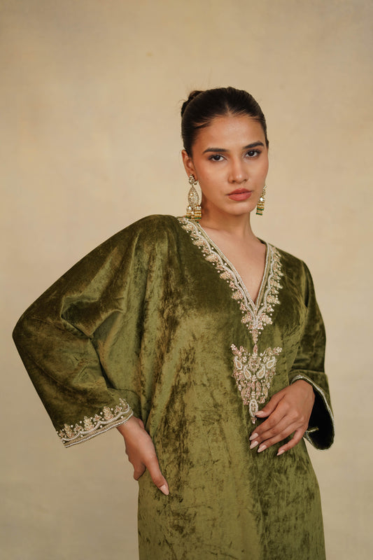 Velvet Embroidered Kaftan