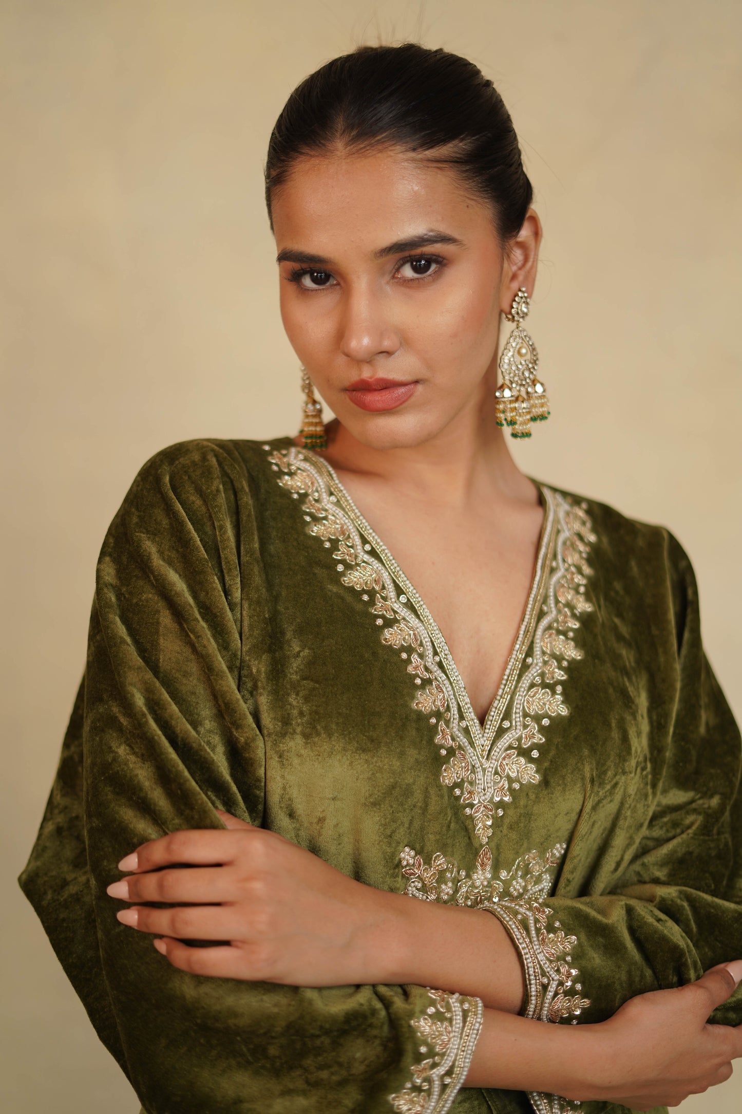 Velvet Embroidered Kaftan