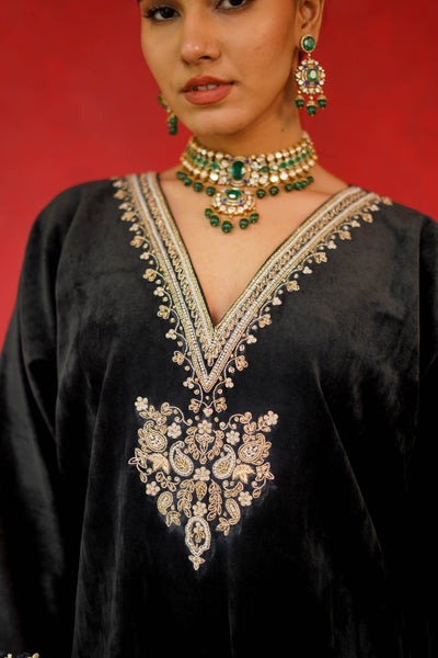 Velvet Tasselled Kaftan