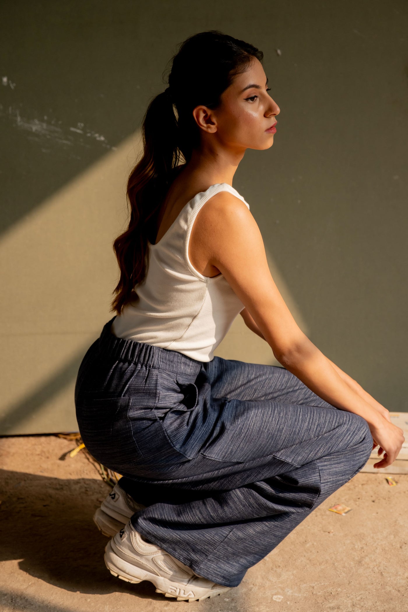 Denim Wide leg Pants