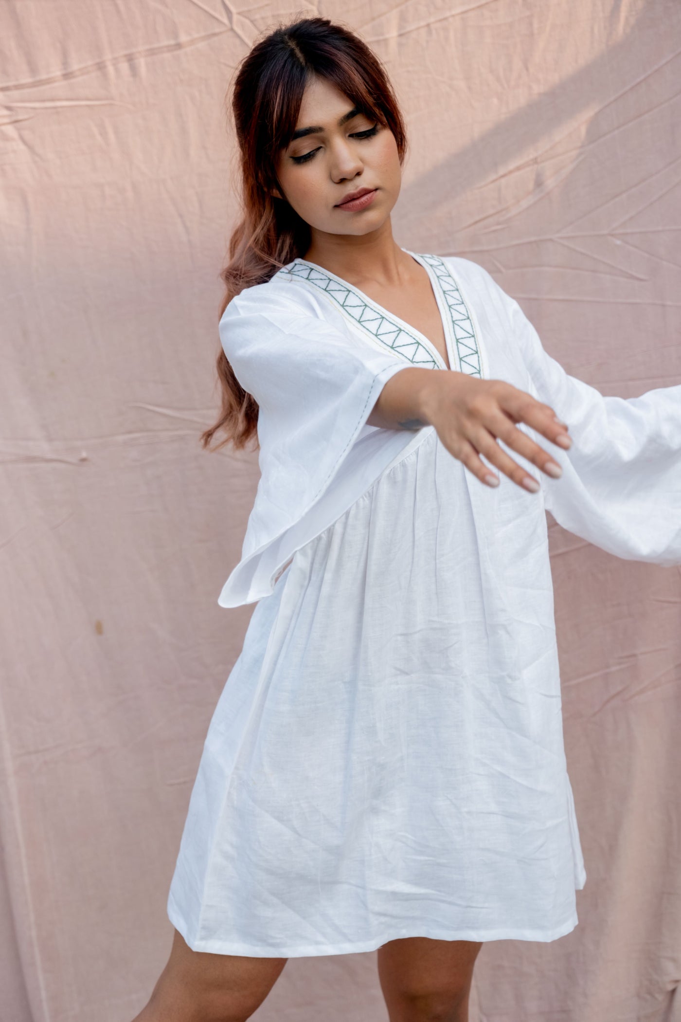 Lincell Short embroidered dress