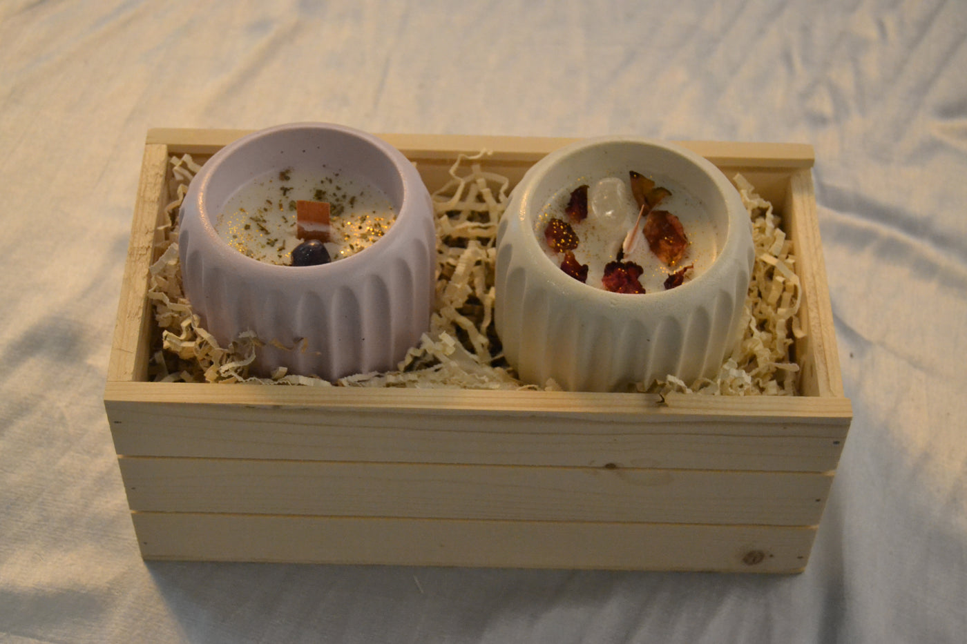 Zen light candle hamper (set of 2)