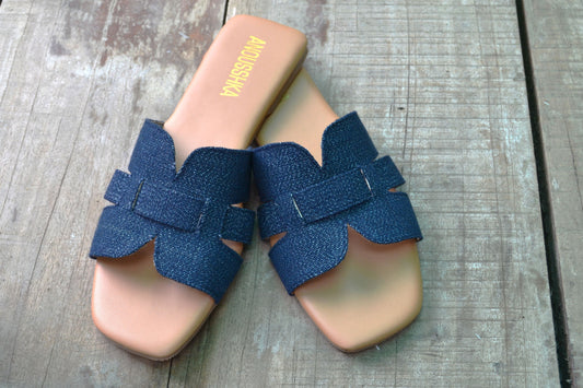 Upcycled Denim Sliders