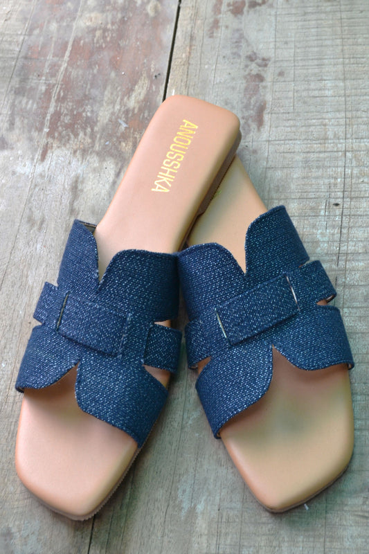 Upcycled Denim Sliders