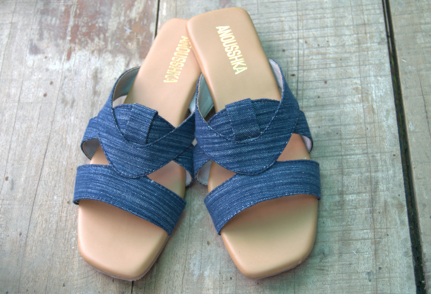 Upcycled Jeans Sliders