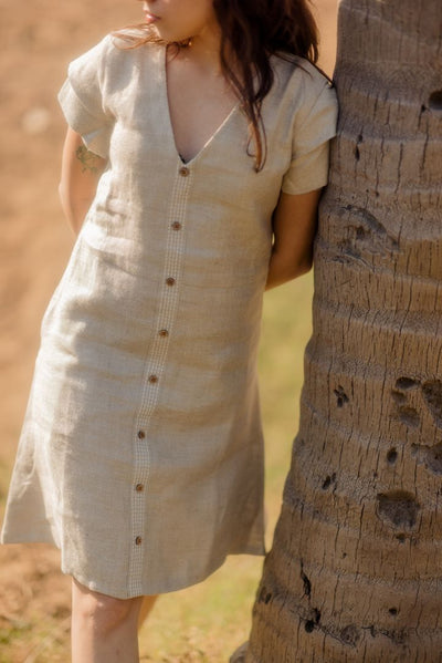 Hemp Origami Sleeve Dress