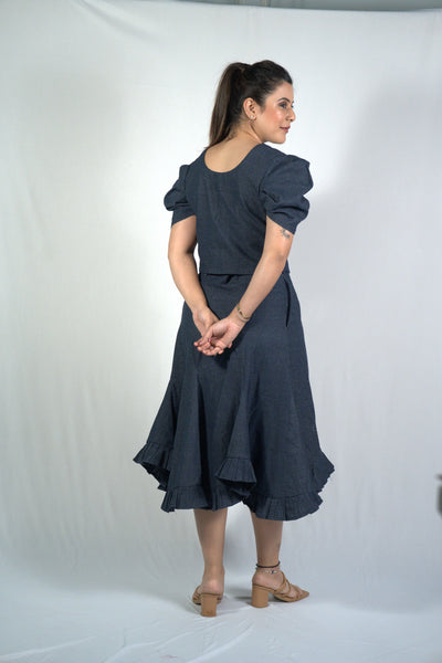 Denim asymmetrical Skirt