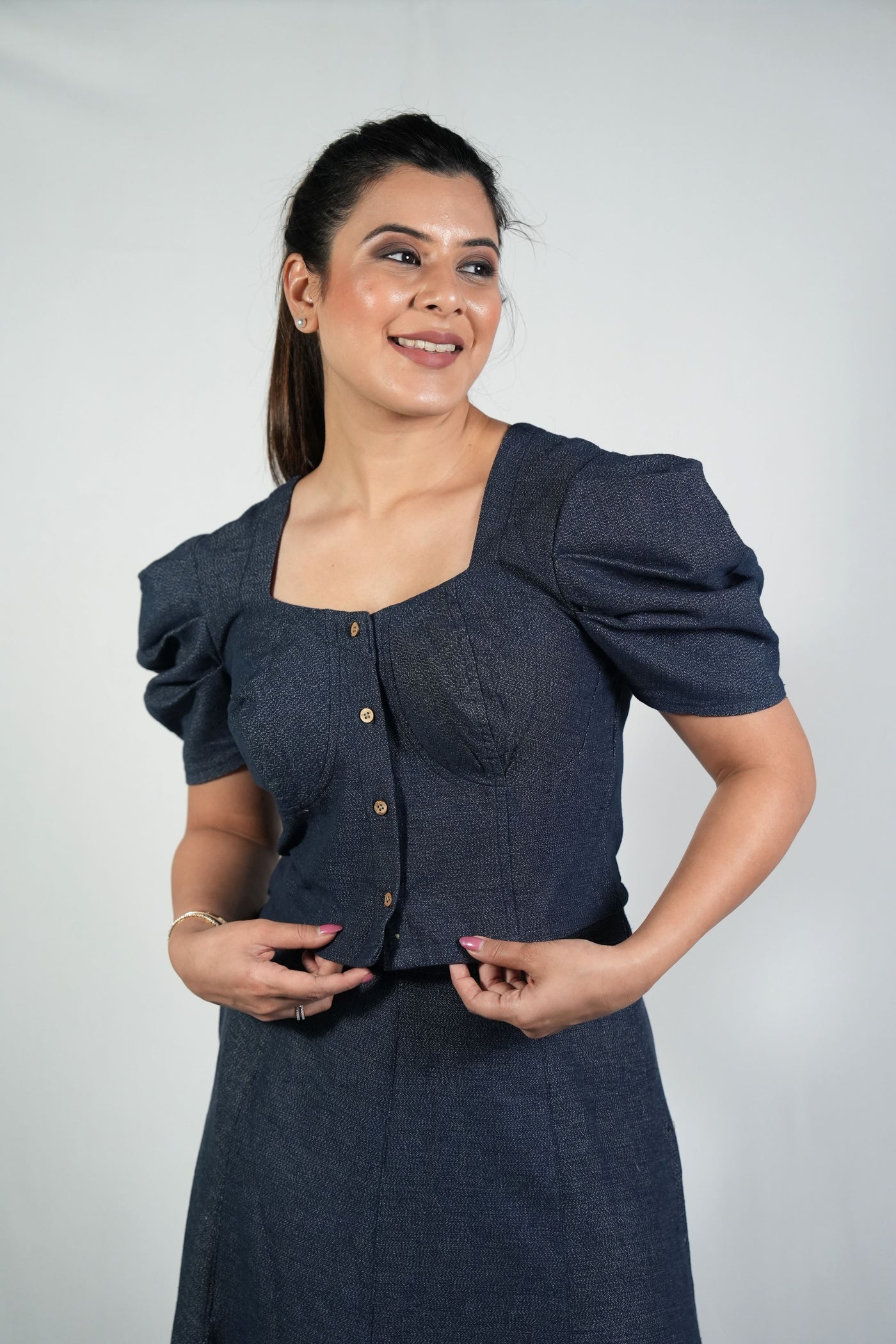 Denim Corset Top