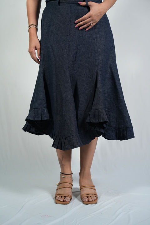 Denim asymmetrical Skirt