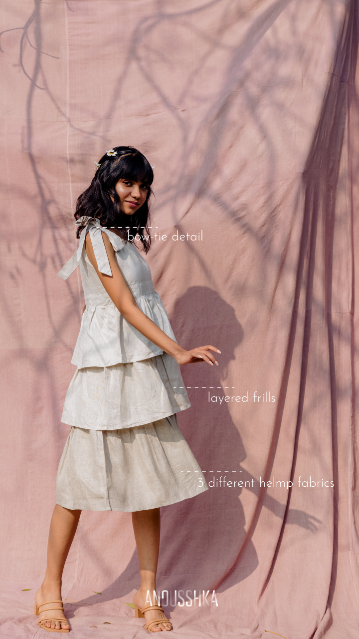 Hemp 3 tier dress