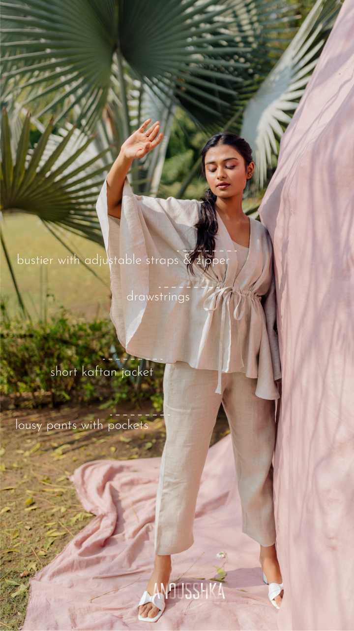 Hemp Kaftan jacket co-ord