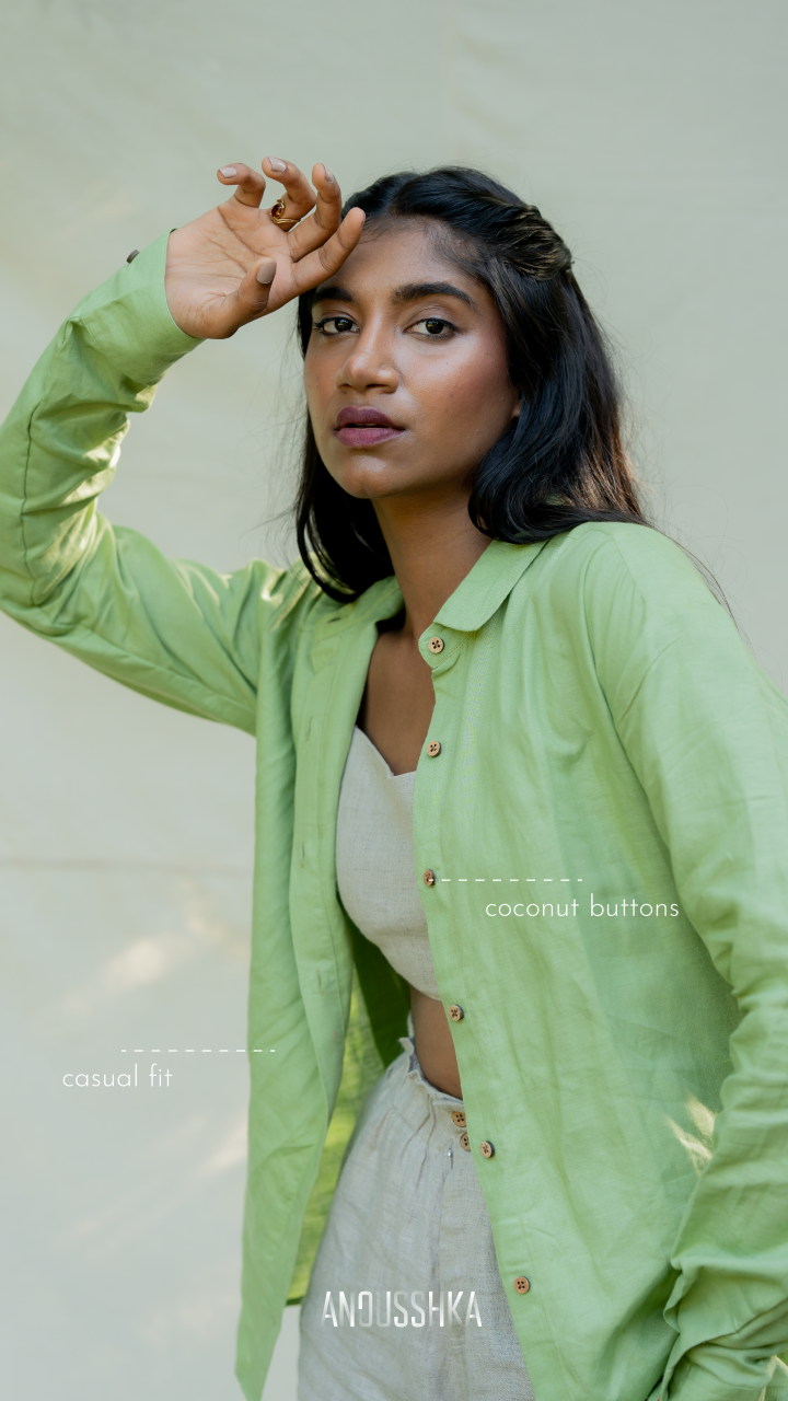 Lincell Oversized shirt Blue Mist