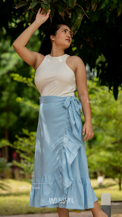 Lincell Wrap around skirt-Woodrose