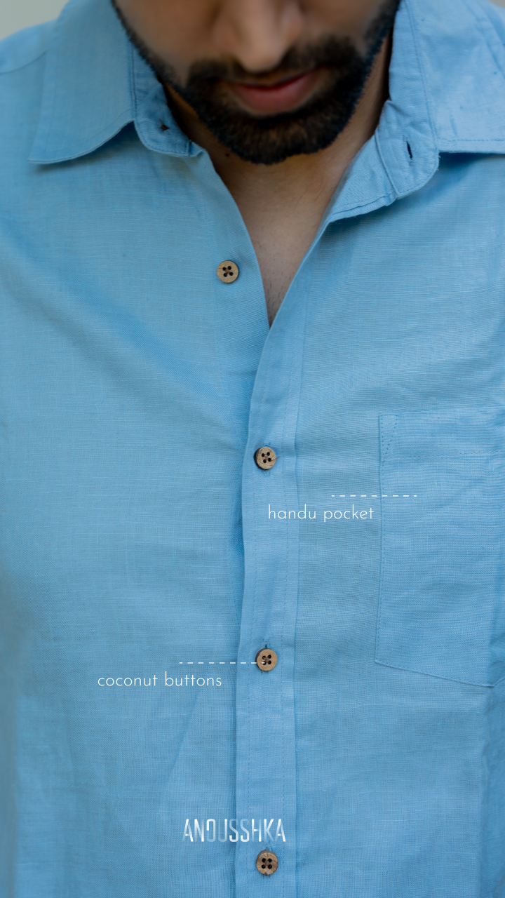 Lincell Regular menswear shirt- moss green