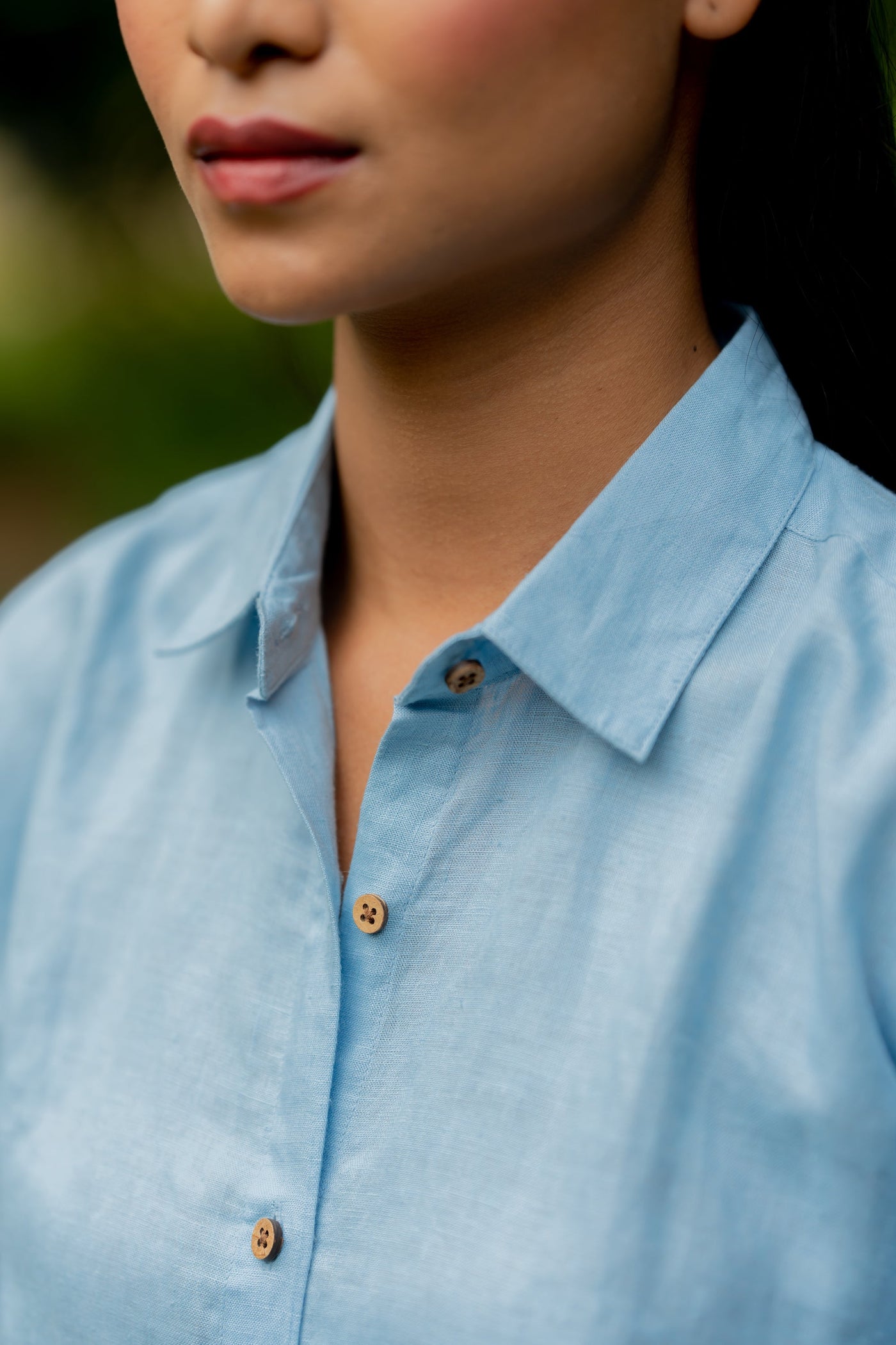 Lincell Oversized shirt Blue Mist