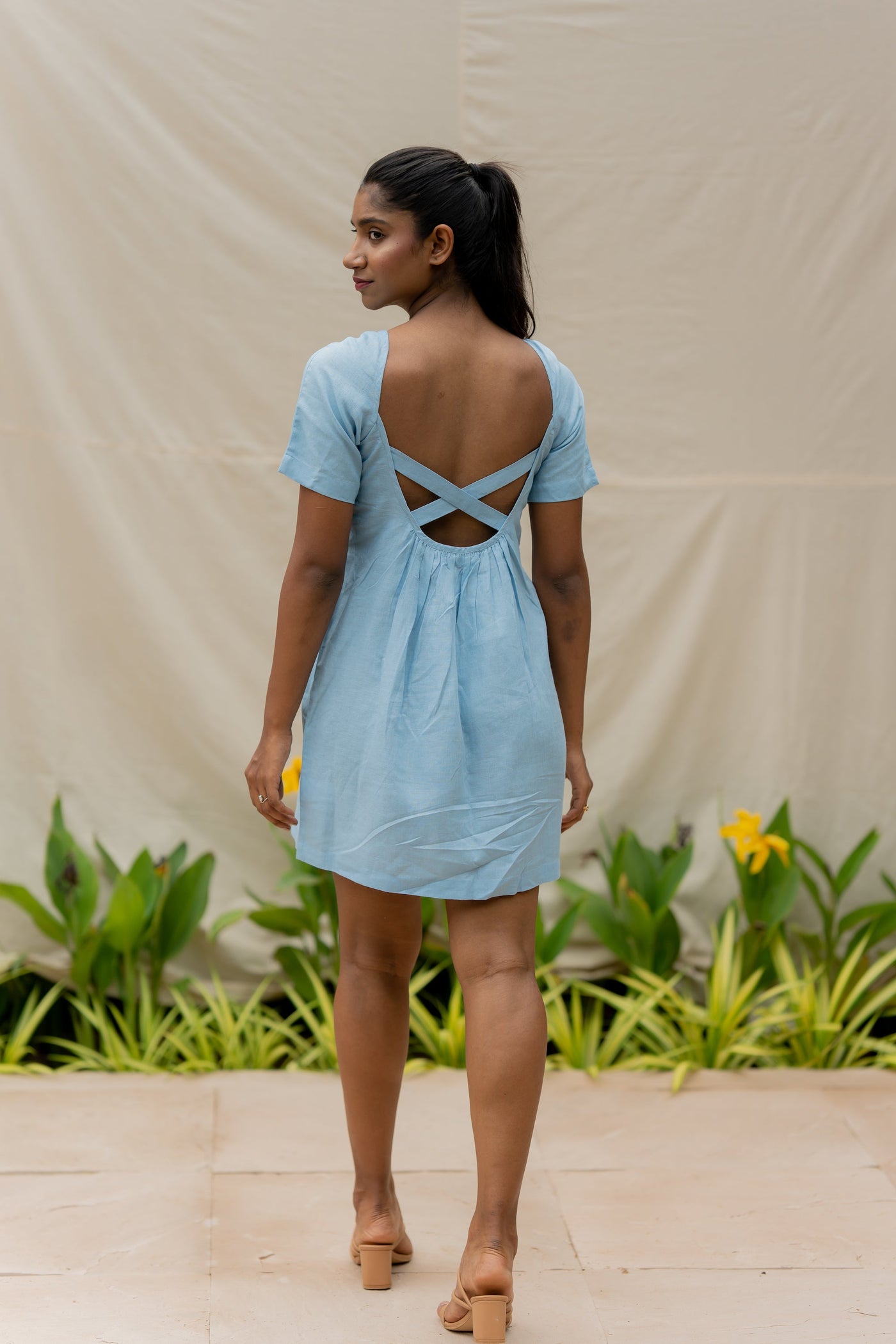 Lincell Casual Sundress-Blue Mist