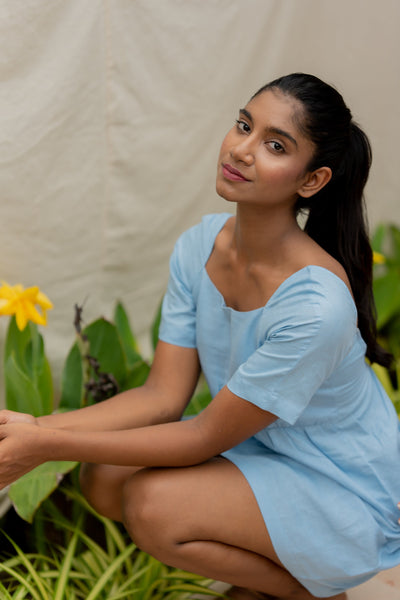 Lincell Casual Sundress-Blue Mist