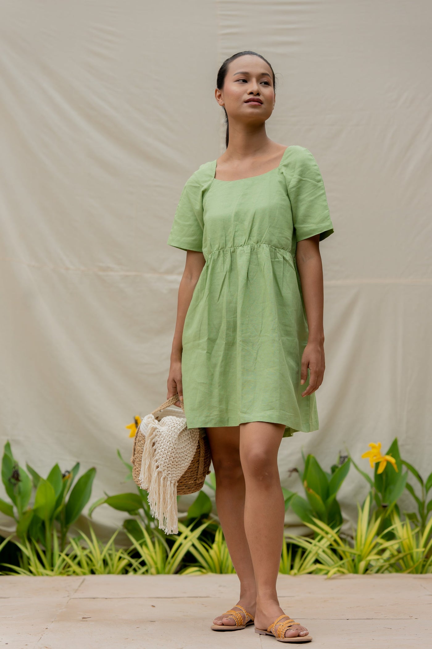 Lincell Casual Sundress-Moss Green –