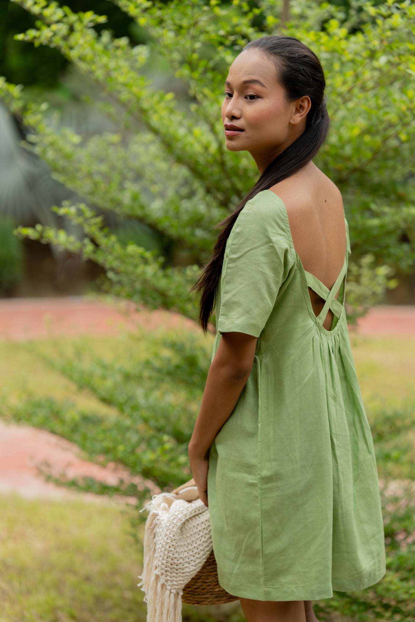 Lincell Casual Sundress-Moss Green