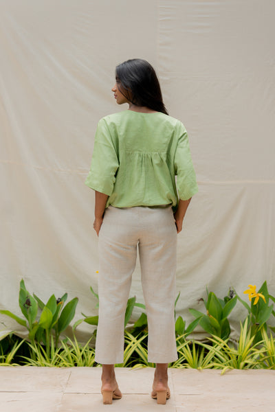 Lincell All Day Top- Moss Green
