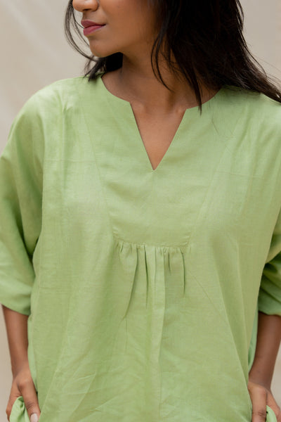 Lincell All Day Top- Moss Green