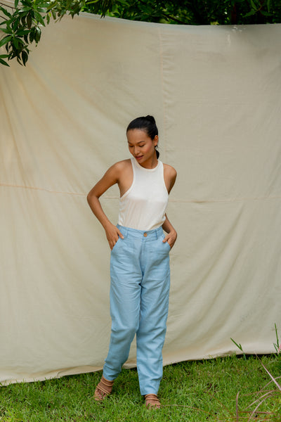 Lincell Daddy Pants- Blue Mist