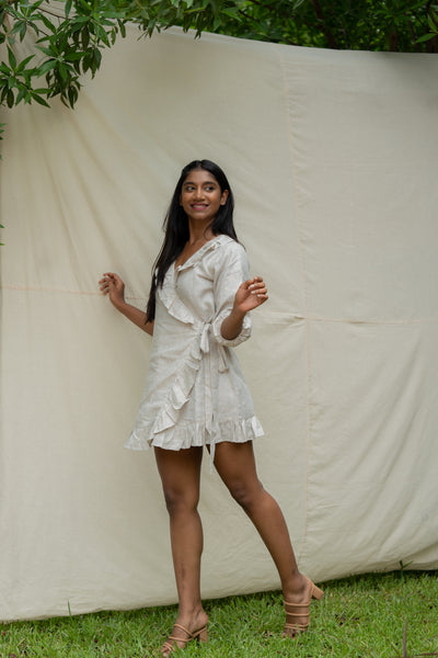 Hemp wrap around dress