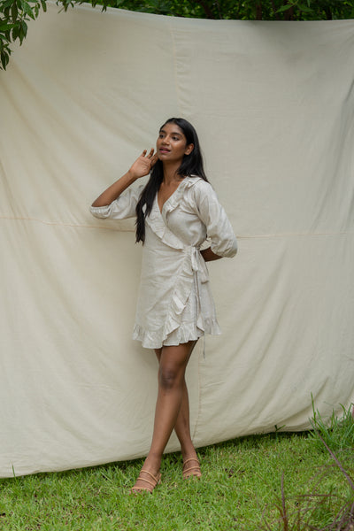 Hemp wrap around dress