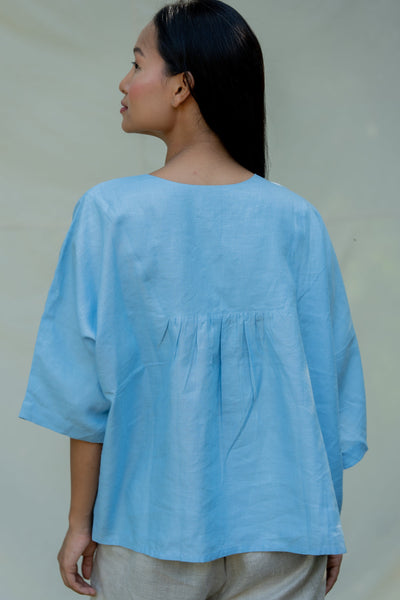 Lincell All Day Top- Blue Mist