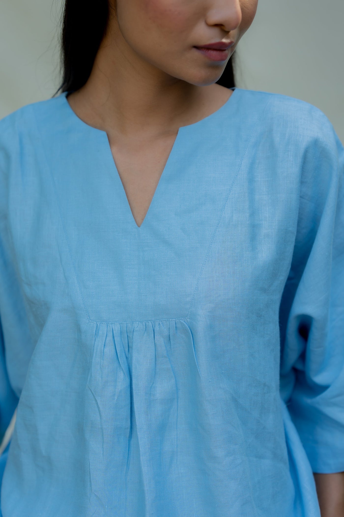 Lincell All Day Top- Blue Mist