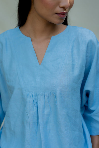 Lincell All Day Top- Blue Mist