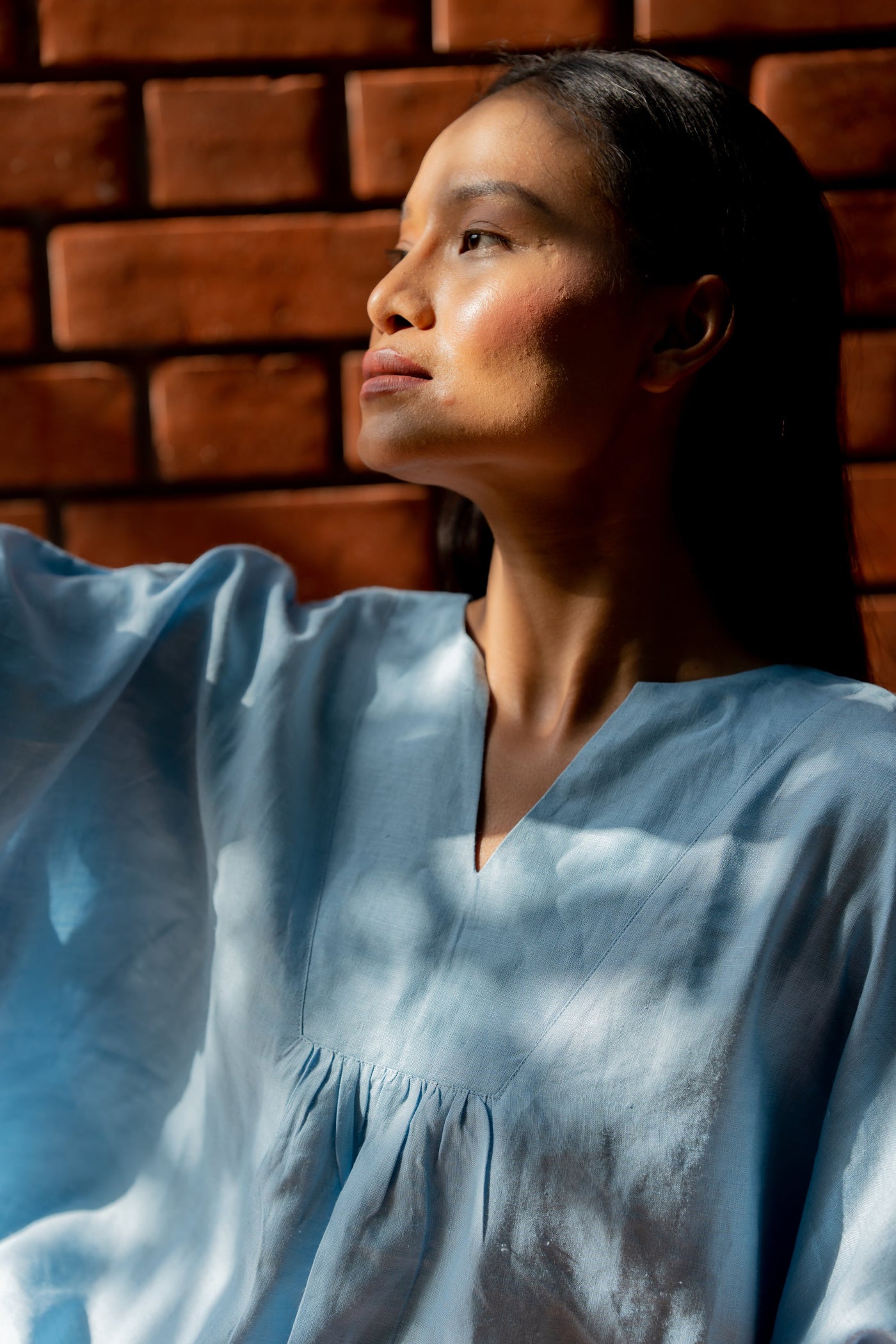 Lincell All Day Top- Blue Mist