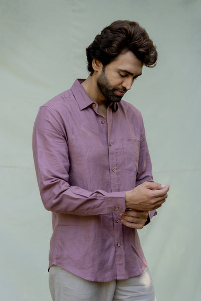 Regular menswear shirt- woodrose