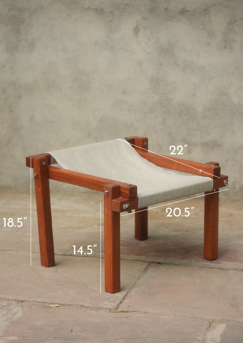 Hemp square detachable stool