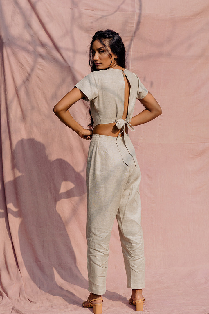 Hemp Cutout Jumpsuit