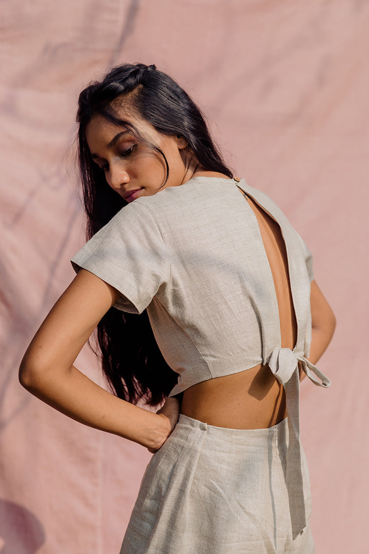Hemp Cutout Jumpsuit